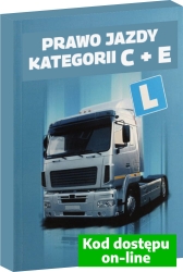 Pakiet C+E — podręcznik +znaki drogowe+ Kod dostępu (na 6 miesięcy) do platformy e-learningowej